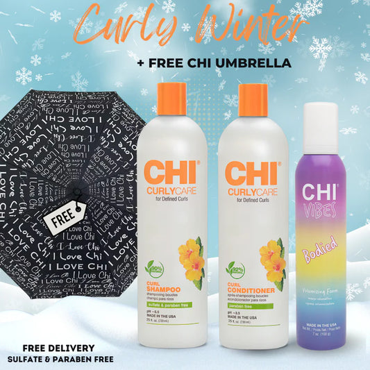 CHI Curly Care Winter Trio + Umbrella