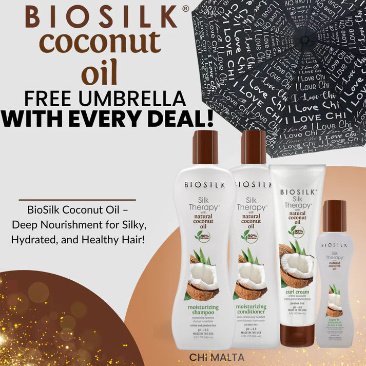 Biosilk Coconut Oil 4 Products + Free Umbrella