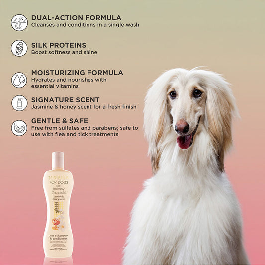 BioSilk For Dogs Irresistible 2-in-1 Shampoo & Conditioner