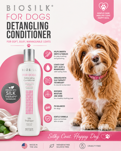 Biosilk Pets Detangling Conditioner 355Ml for dogs