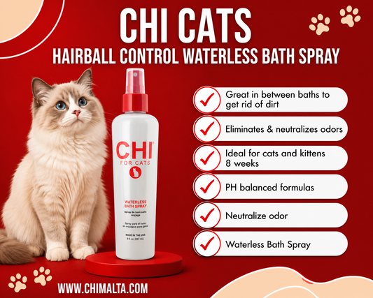 CHI Pets Hairball Waterless Bath Spray 237ml for cats