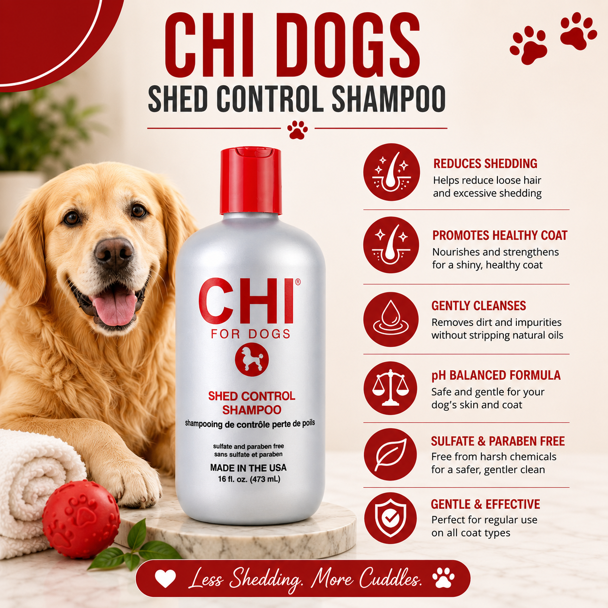 CHI Shed Control Shampoo 473ml for Dogs